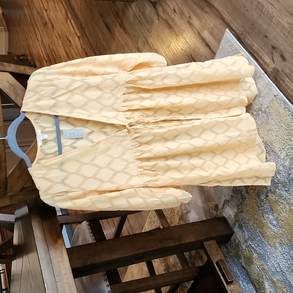 Yellow sheer kimono size small